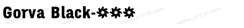Gorva Black字体转换